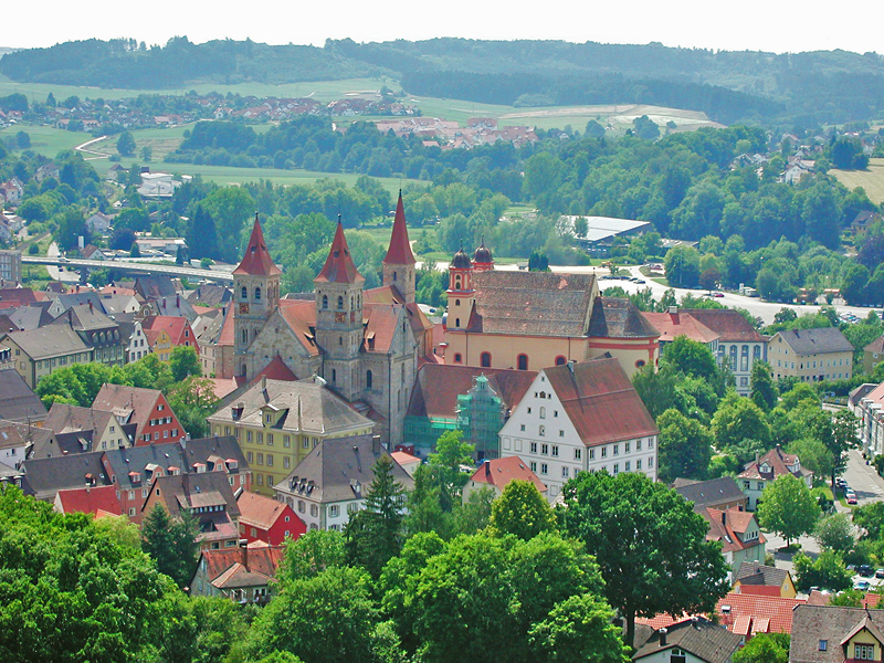 Basilika und Markplartz Ellwangen