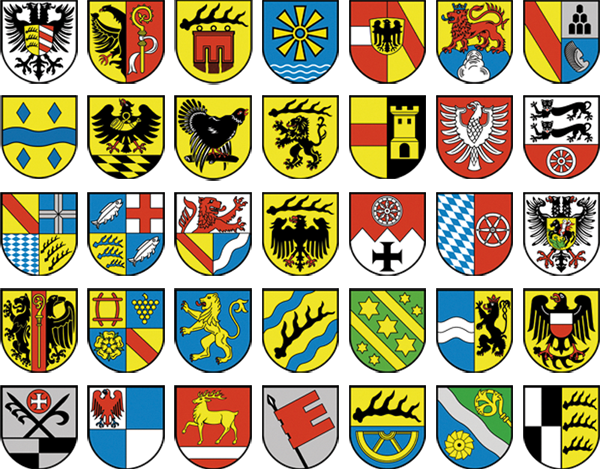 Wappen der 35 Baden-Württembergischen Landkreise